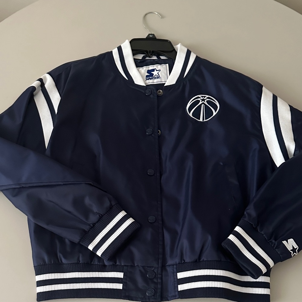 STARTER Navy and White Varsity Jacket